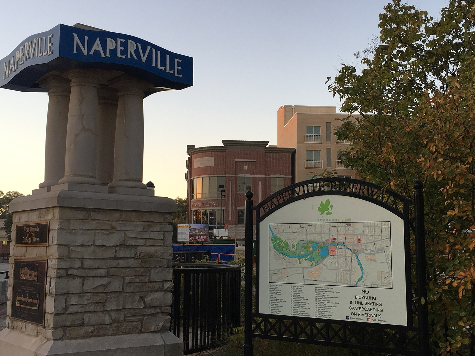Downtown Naperville and the Riverwalk